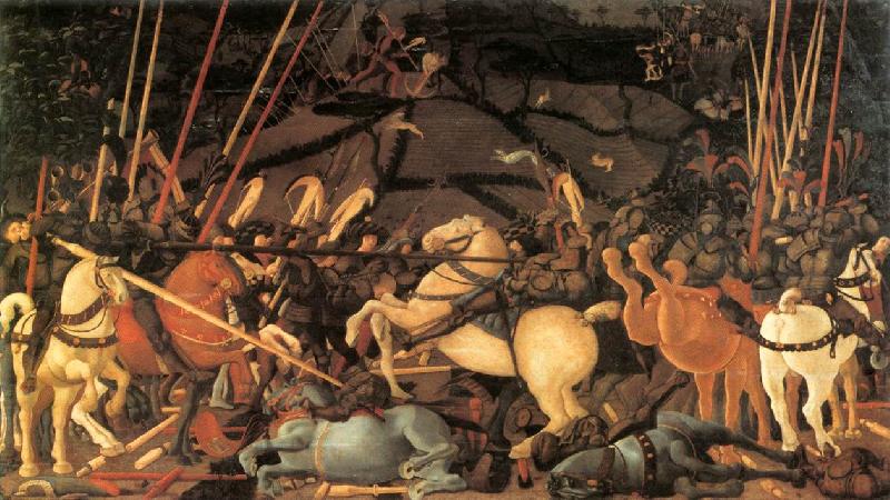 UCCELLO, Paolo Bernardino della Ciarda Thrown Off His Horse wt oil painting image